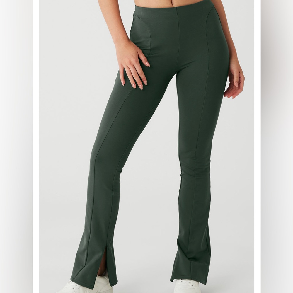 Alo  high waist zip it flare legging